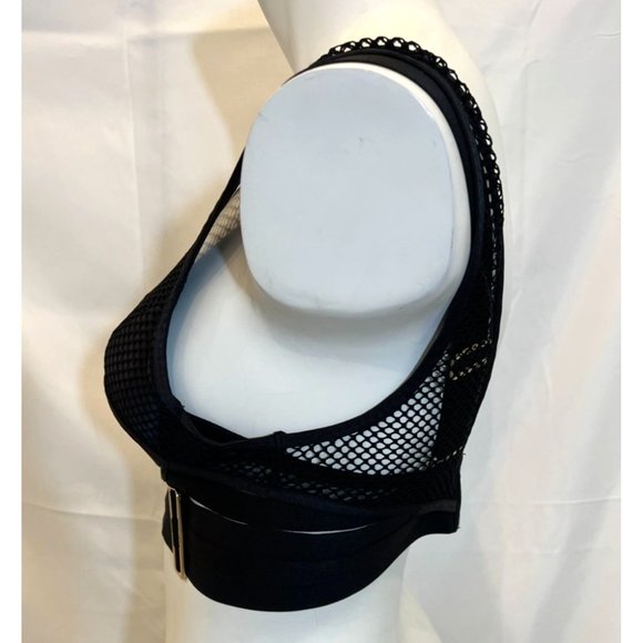 SOLD Rare Honey Birdette Fishnet Bra Gold Accent - 32A - Picture 5 of 9